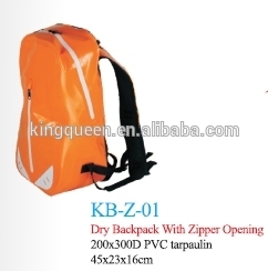 15L PVC Tarpaulin Waterproof Dry Zipper Backpack