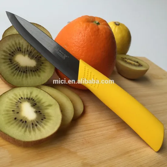 4 inch ceramic fruit knife with black blade