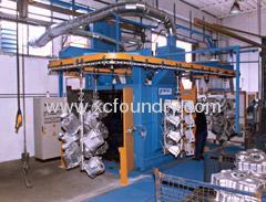 Double Route Hanger Chains Type Shot Blasting Machine 