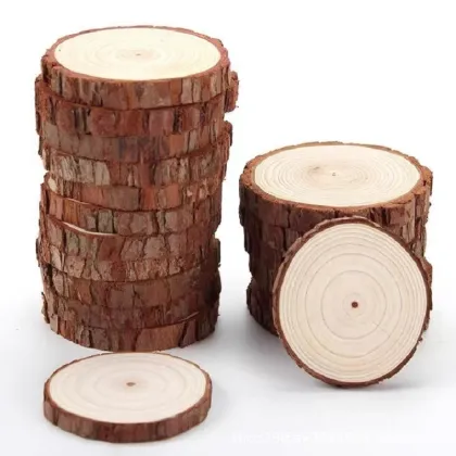 Natural Unfinished Wood Slices Christmas Ornaments DIY Crafts