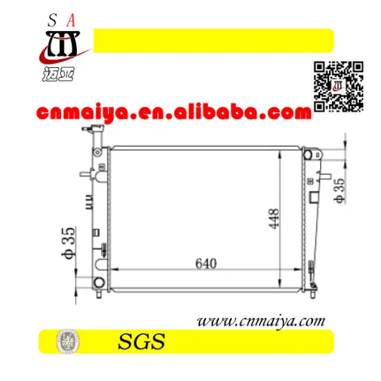 25310-0L700 of aluminum car radiator
