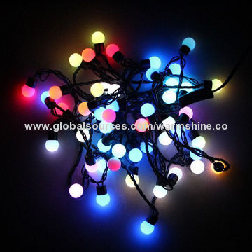 LED Ball String Lights For Party Decorative, Auto Color Change without Controller