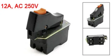 Cut off Machine off Lock Button Trigger Switch 12A AC 250V for Bosch 355
