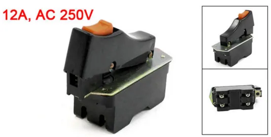 Cut off Machine off Lock Button Trigger Switch 12A AC 250V for Bosch 355