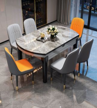 Modern Factory Price Wooden Restaurant Dining Table with Chair Set