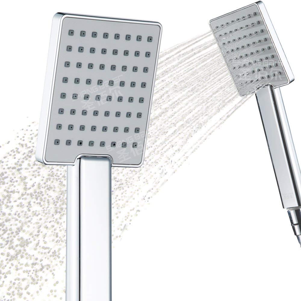 High Pressure Big Rain Spray Square Portable Handheld Shower Head