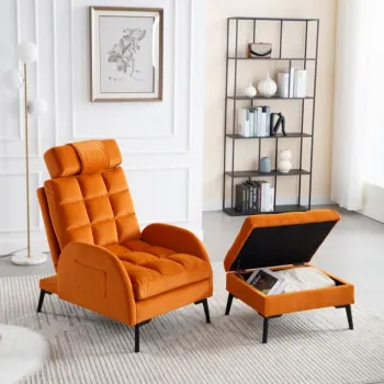 Adjustable Recliner Chair with Ottoman: Durable, Soft Padded Seat for Ultimate Comfort