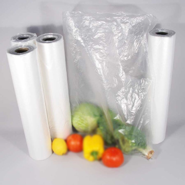 Food Freezer Flat Bag on Roll Clear Biodegradable Plastic Bag for Vegetables Packing