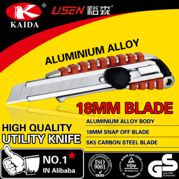 18mm Snap Off Blade Aluminium Alloy Screw Lock Utility Cutter Knife