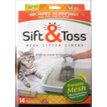 Cat Sift & Toss Litter Liners, Cat Sift N Toss Mesh Litter Liner Kitty Conveniently Litter Liner, Sift, Lift & Toss (TV613)