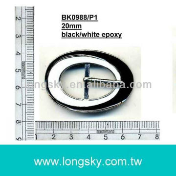 (#BK0988P1) oval metal enameled shoe buckle
