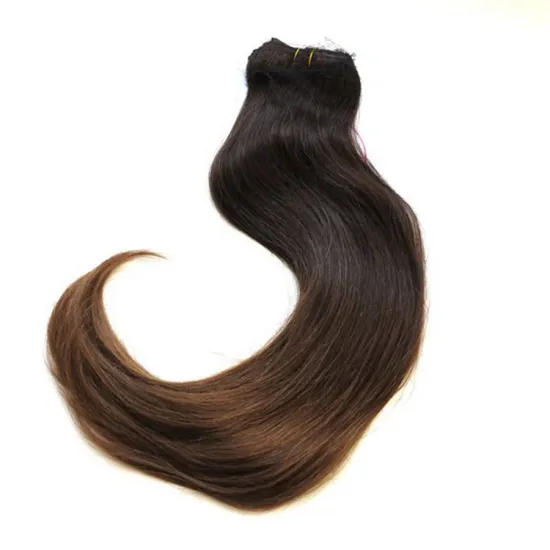 XUCHANG HARMONY 1 pack 280gram 22inch-24inch double drawn ombre color 100% natural human remy hair extensions clip ins