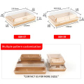 Kraft Paper Box with Clear Lid for Takeaway