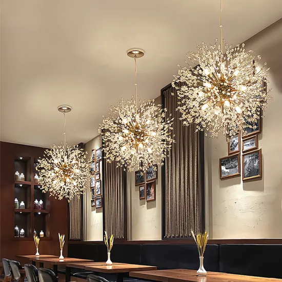 Nordic Postmodern Simple Luxury Dandelion Chandelier for Living Room and Dining Room