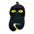 Realistic pet black cat plush toy for children