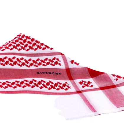 Harry Styles Inspired Red Shemagh Scarf - Cotton Taliban Arab Scarf 36x40, 40s/s
