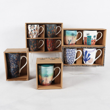 Nordic Design Bone China Cups & Mugs - 320ml Coffee Mug Set with Custom Logo