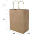 Plain Medium Paper Bags with Handles Bulk