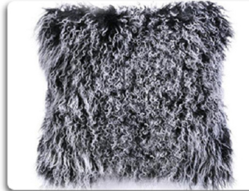 Cuscino di pelliccia di agnello mongolo blu personalizzato OEM