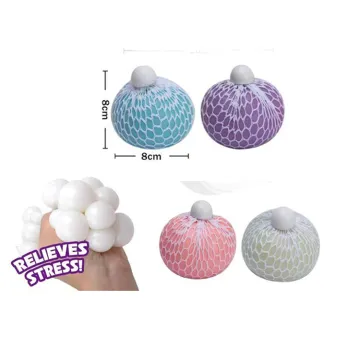 Free Shipping: 7CM Reducing Toys - 12PCS Color Changing Stress Grape Mesh Balls - Novelty Stress Relief Toy