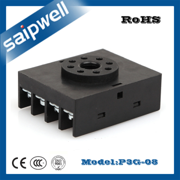 Saipwell 10f-2z-a (P3G-08) Easy Installed Electric Relay Socket, Plastic Relay Socket