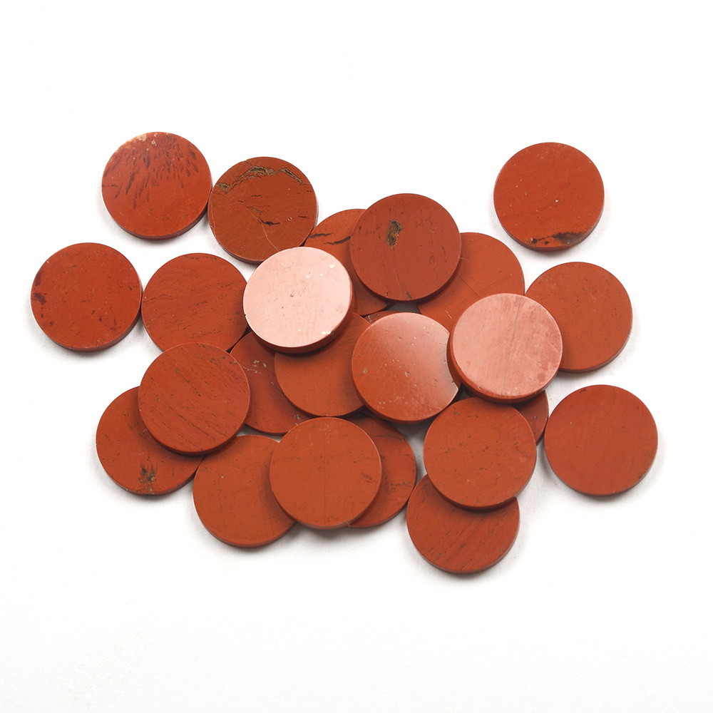 Oblate cut red jasper