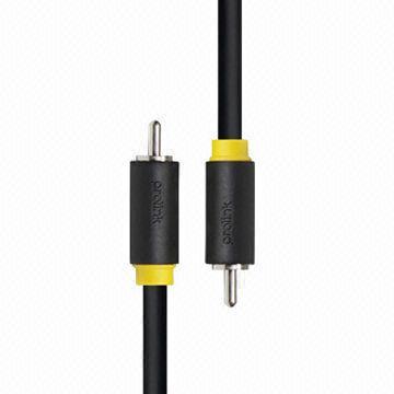 RCA Plug to RCA Plug Cables, 75Ω Matching Impedance and Black PVC at Outer Jacket