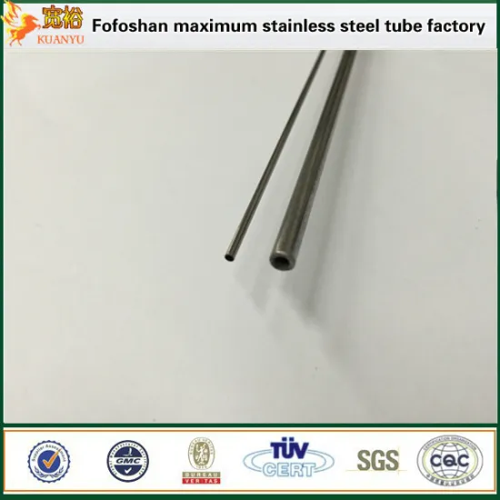 inox 1.2*0.3 thick wall stainless steel 304 capillary pipe/tube sizes