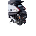 Modern Electric Scooter with Sleek Black Windshield Design