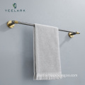 Stainless Steel Bathroom Hand Towel Holder - 304 Grade, Matte Black, Wall-Mounted, Single Towel Bar with Self-Adhesive