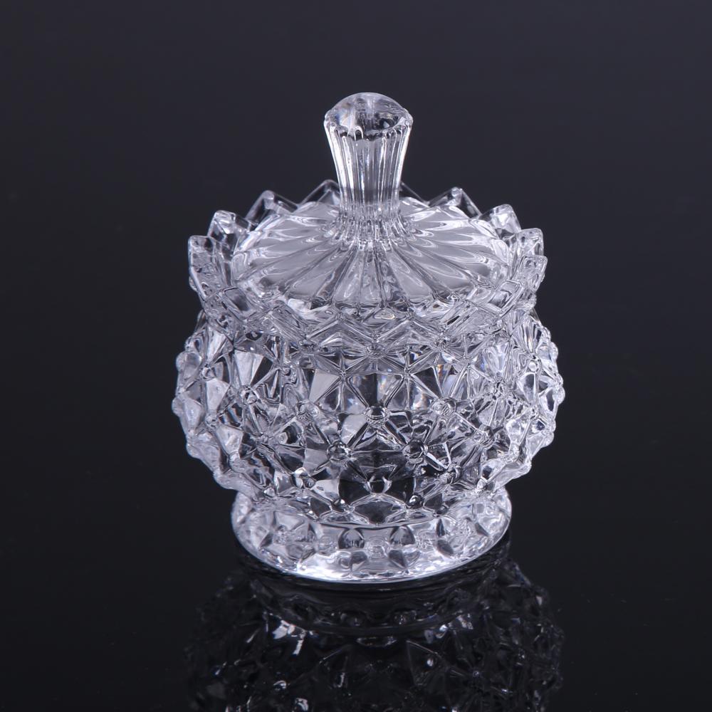 Br 1727elegent Crystal Glass Sugar Pot Candy Jar