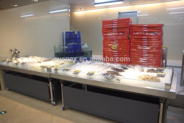 APEX stainless steel with glass case refrigerated fish display table