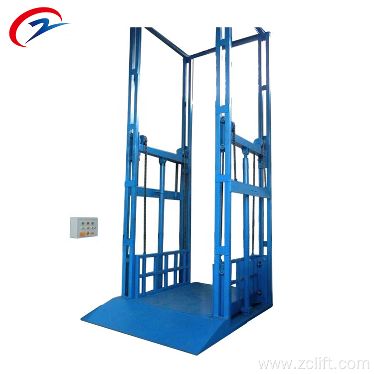 Warehouse Double Guide Rail Cargo Lift