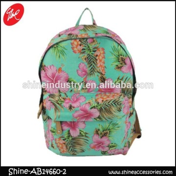 2015 new design flower printing colorful fashion backpack