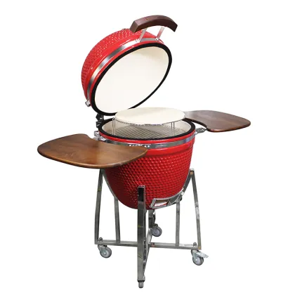 Big Red Green Outdoor Kitchen Barbeque Smoker BBQ Ceramic Kamado Egg Grills