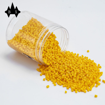 Желтые пластиковые гранулы из ПВХ для изоляционной оболочки кабеля