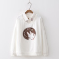 Female Casual Cartoon Cute Print Sweatshirt