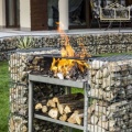 Lareira de gabion durável para jardim e pátio ao ar livre