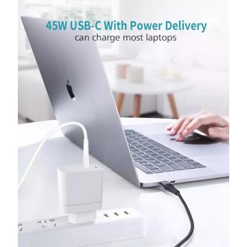 Gan 45W USB C Luz LED de carga rápida