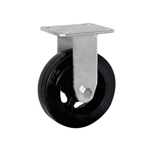 Heavy Duty Rigid Solid Rubber on Iron Casters