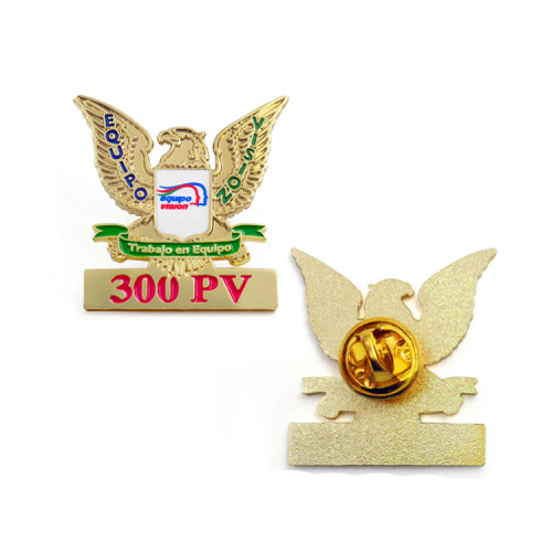 Niestandardowe emaliowane metalowe odznaki wojskowe Gold Eagle