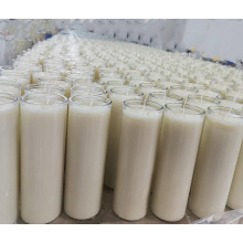 Белы парафін воск 7 дзён шкляной слоік свечка