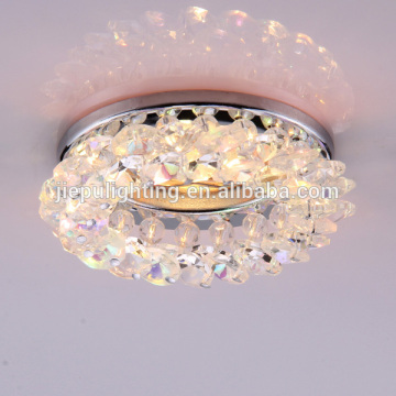 modern MR16 gu5.3 gu10 AB multi color crystal beads chrome iron base led spot light for indoor ceiling decoration