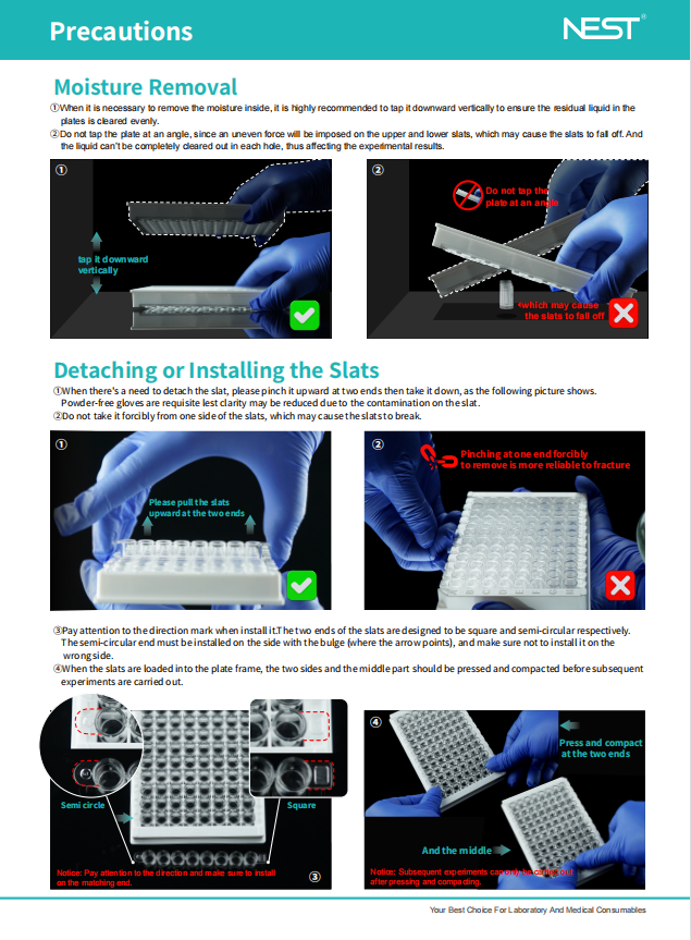 Precautions for ELISA Plates