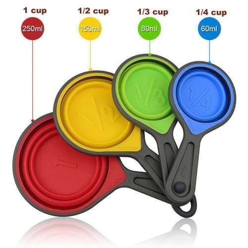 Collapsible Measuring Cups and Measuring Spoon Set