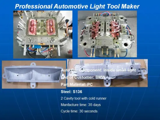 Plastic Injection Mould Design Auto Car Parts Light Mould for Nissan Parts
