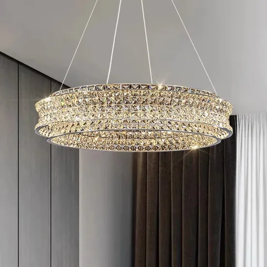 OEM Custom Golden Supplier: Modern Pendant Lights for Weddings - K9 Crystal Chandelier
