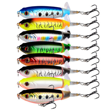 NEWMAJOR 9cm 17g Artificial Popper Fishing Lure with Rotating Tail