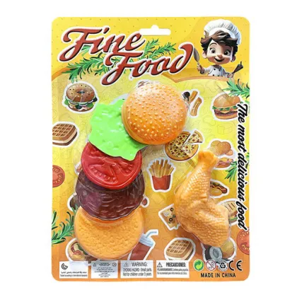 Miniature Fast Food & Toy Collection: DollarToy Burger, Chicken Thigh Fries, Ham Waffle, and More