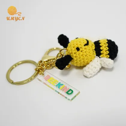 Lovely Crochet Bee Key Chain Accessories